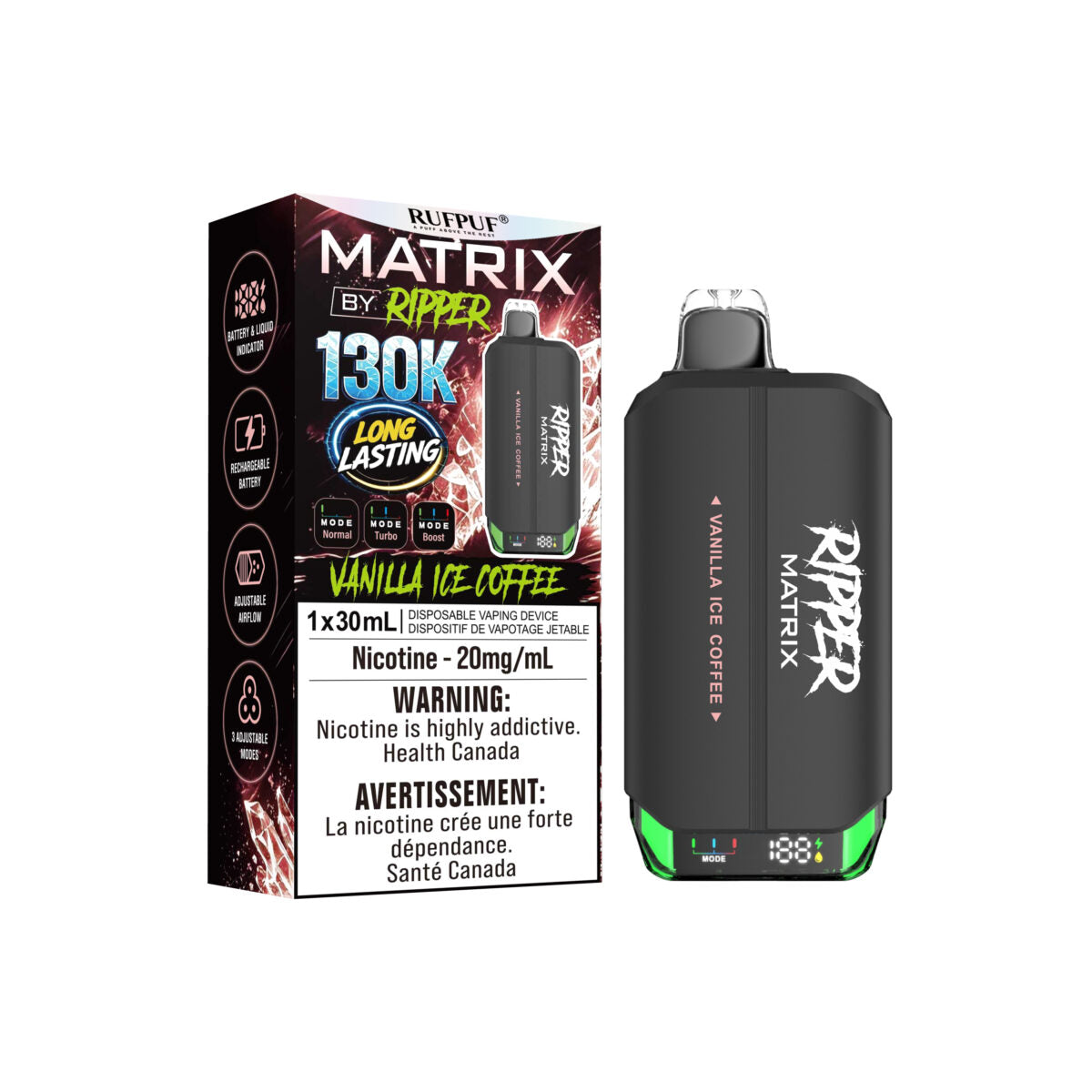 Rufpuf Ripper Matrix Disposable Vape 30mL