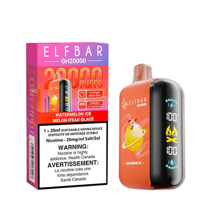 ELF Bar Vape jetable rechargeable GH20000 Puff Elfbar 20 ml