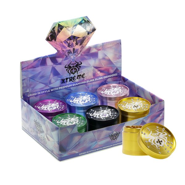 Xtreme - 60mm 4 Part Aluminum Alloy Diamond Blink Grinder