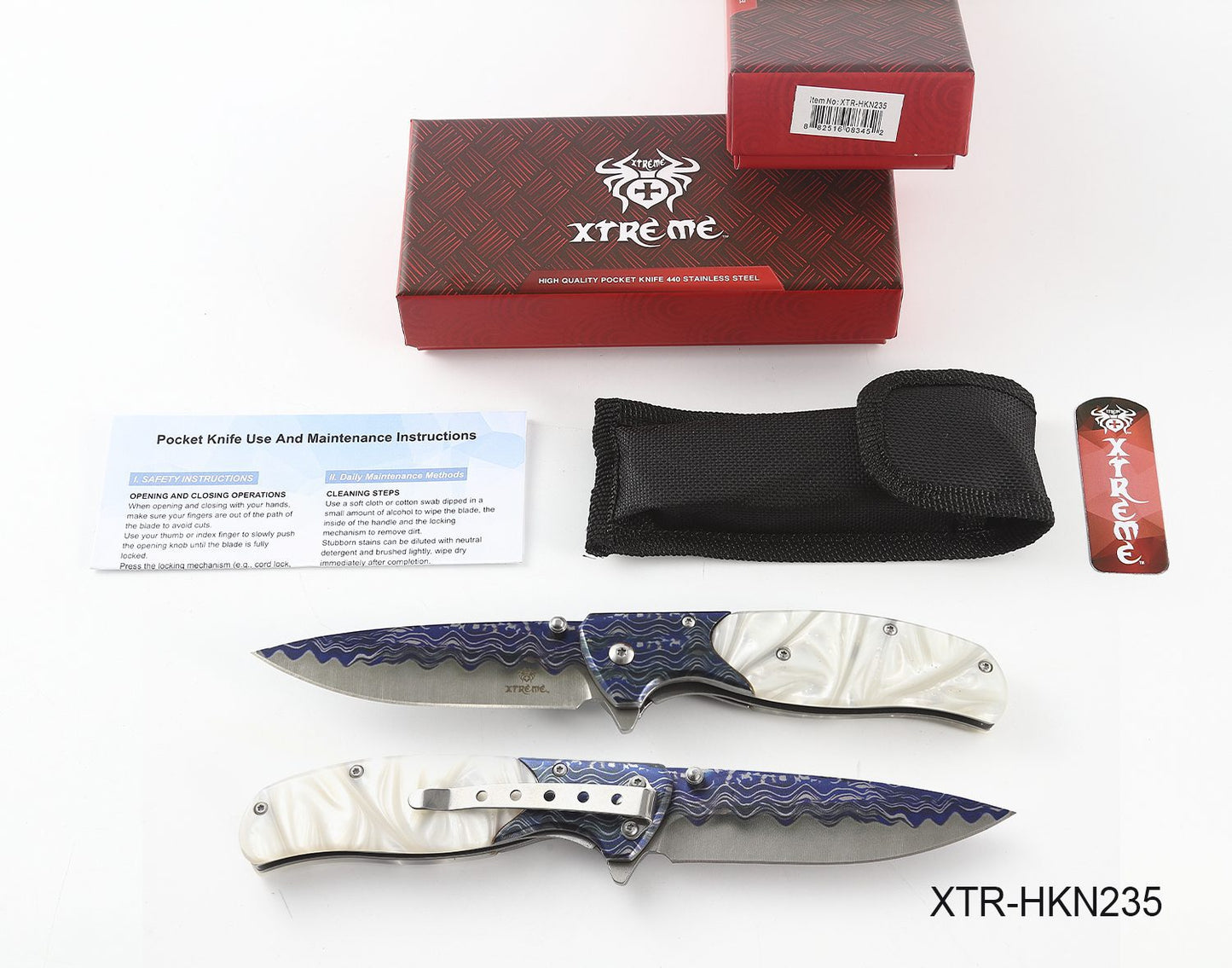 Xtreme - 8.58" Arctic Wave Foldable Pocket Knife