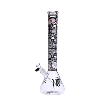 Nice Glass - 18" 7mm Nice Glass - 18" 7mm Aboriginal Totem Beaker