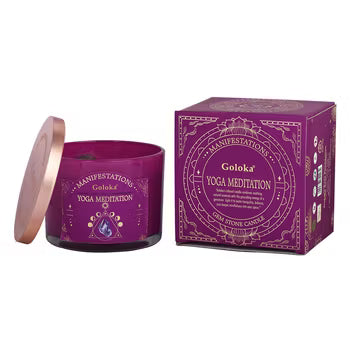 Goloka - Manifestation Yoga Meditation Amethyst Candle - 9oz