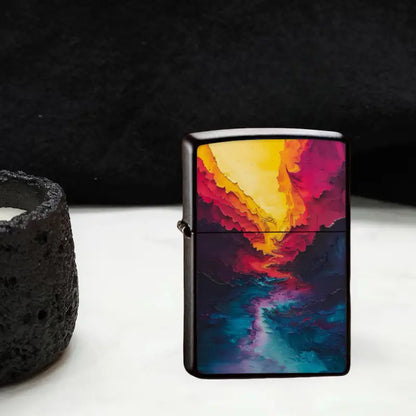 Abstract Art Refillable Metal Lighter Shell