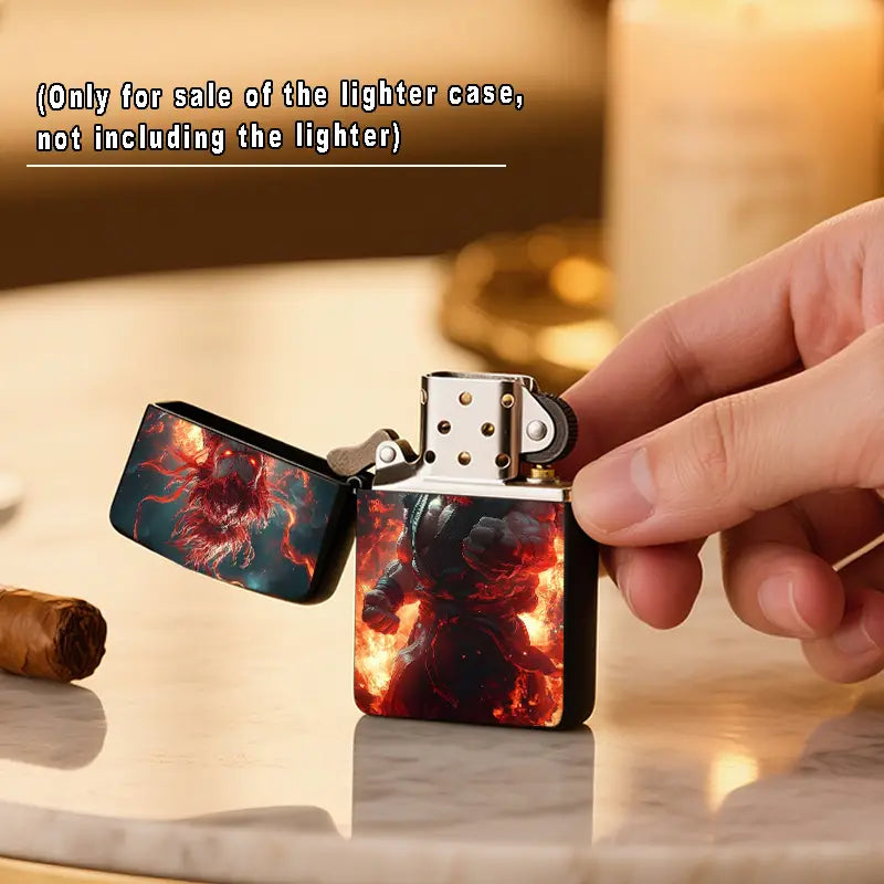 Fiery Character Design Limited Edition Metal Lighter Shell