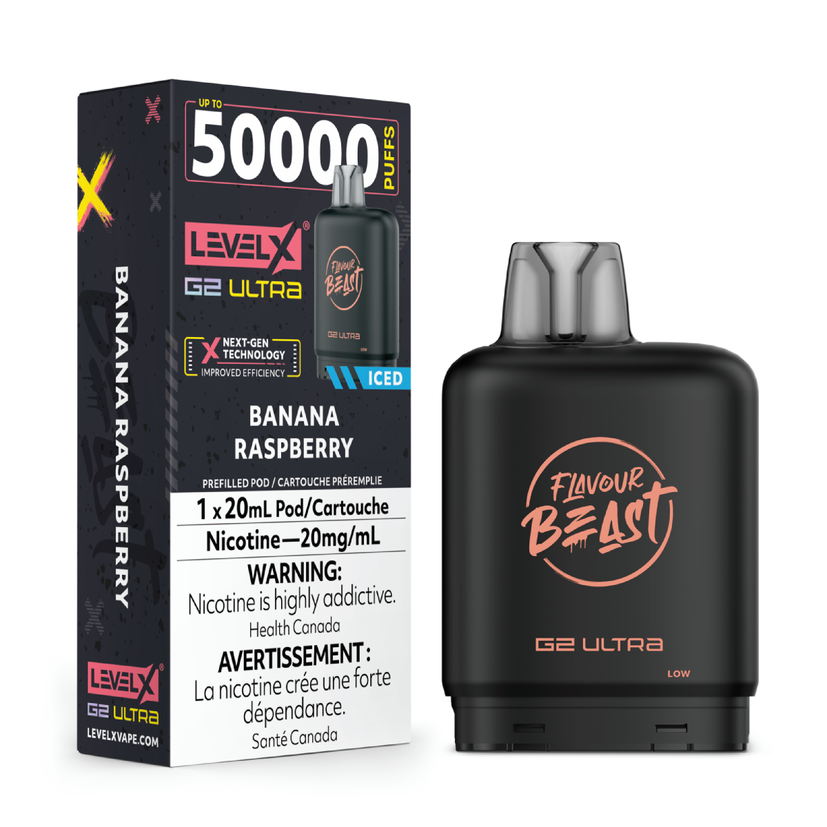 LVL X G2 Ultra 50K - Banana Raspberry Iced