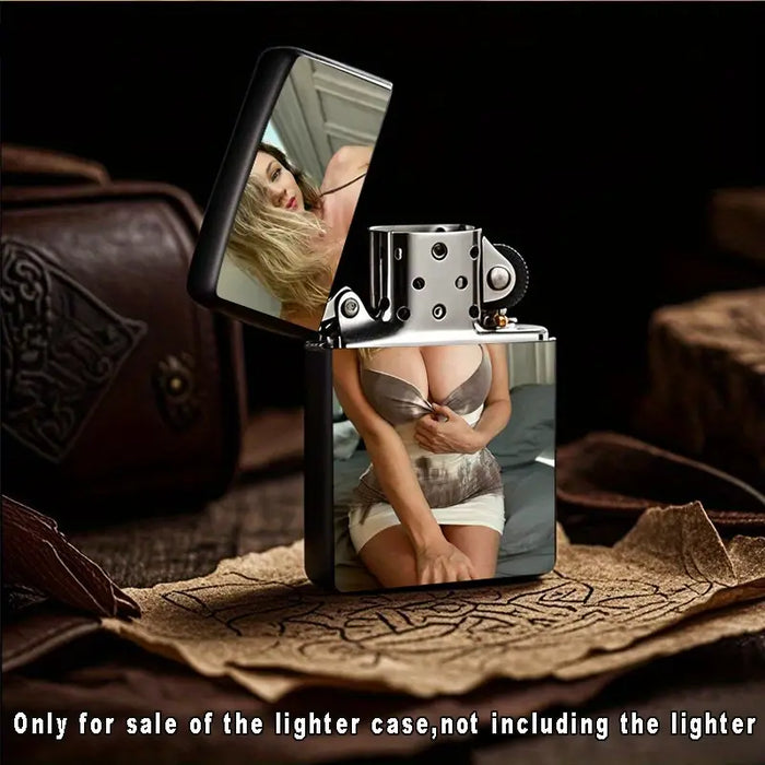 2D HD Printed Fashionable Beauty Metal Lighter Shell