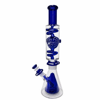 Xtreme - 17.5" Spider Blue Freezable Bong