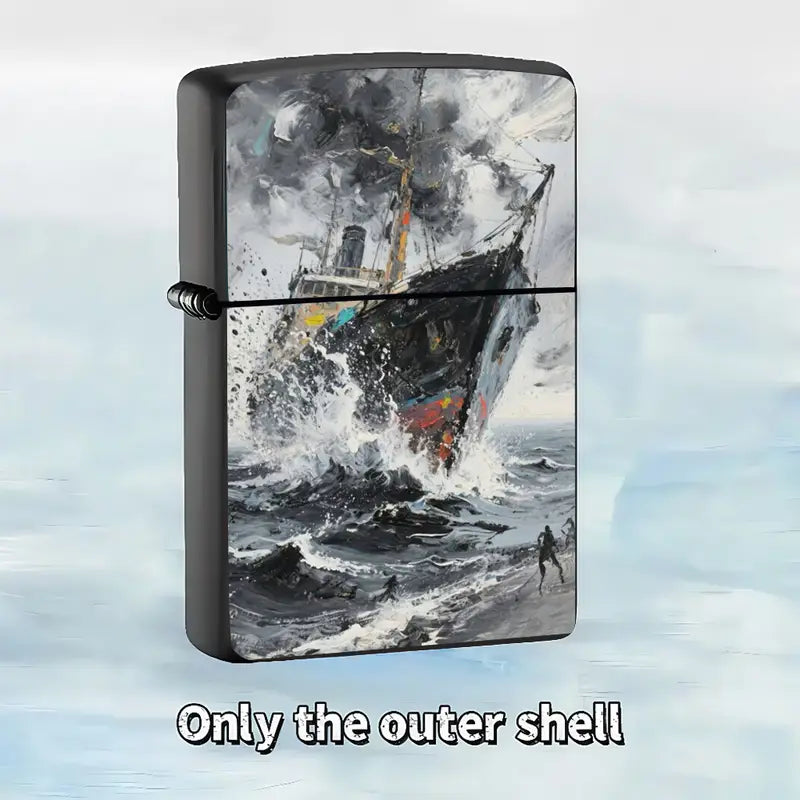 Shipwreck Water Treading Pattern Refillable Lighter