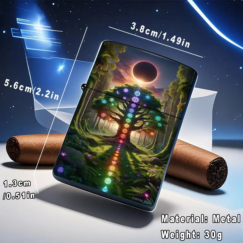 2D Forest Chakra Symbols Lighter Shell - Canvape.com