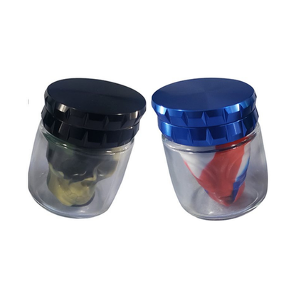 70mm 2-Part Glass Grinder w/ Storage Jar