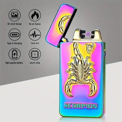 Embossed USB Rechargeable Flameless Lighter