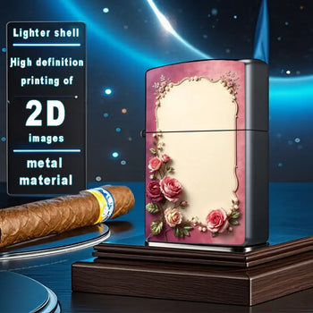 Vintage Rose Floral Border Lighter Shell