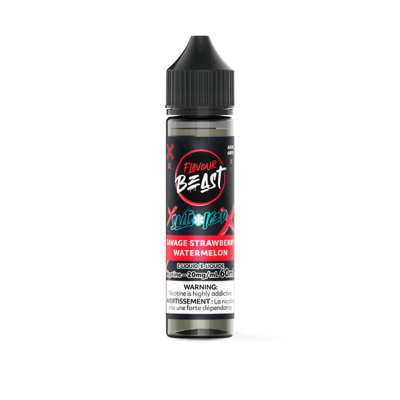 Flavour Beast E-Liquid 60mL Salts - Savage Strawberry Watermelon