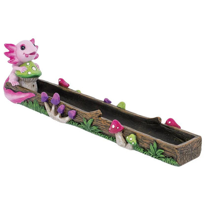 Fujima - 10.5" Pink Axolotl Mushroom Incense Burner
