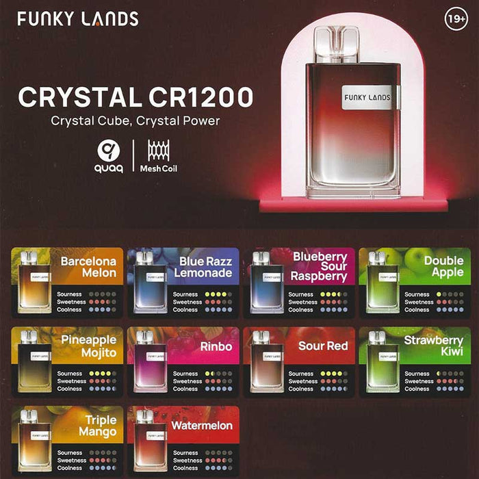 Funky Lands Crystal CR1200 Disposable Canvape.com Funky Lands Crystal CR1200 Disposable Canvape.com