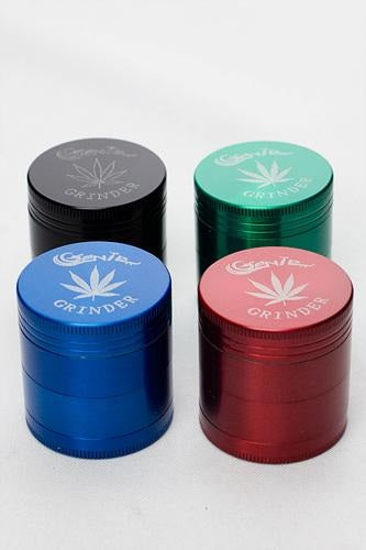 Genie Leaf Etched Grinder 4-Parts