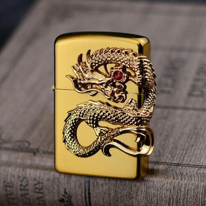 Embossed Zodiac Dragon Lighter Shell