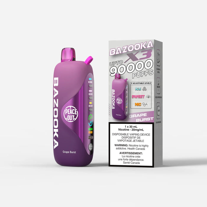Peace Out Bazooka X3 Disposable Vape | Online Vapes Canada Peace Out Bazooka X3 Disposable Vape | Online Vapes Canada