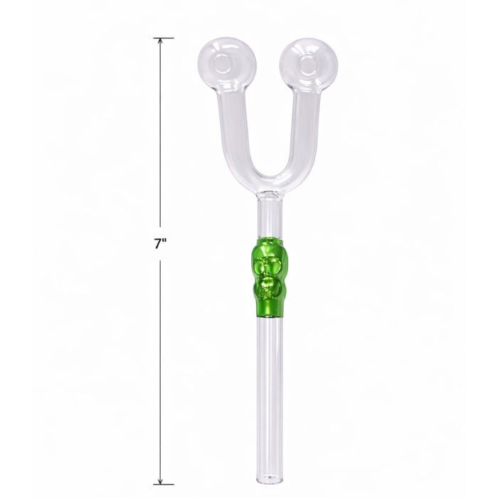 The Smoldering Skull - 7" Double Hole Oil Burner Pipe
