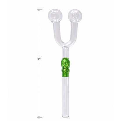 The Smoldering Skull - 7" Double Hole Oil Burner Pipe