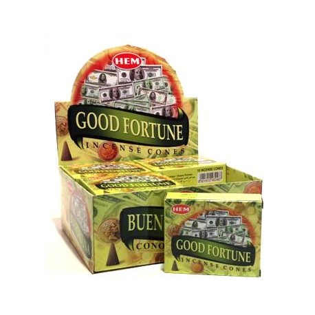 HEM - Good Fortune Incense Cones (10 Cones)
