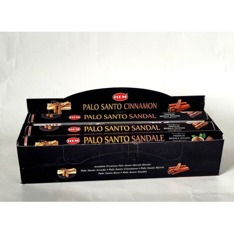 HEM Incense Sticks - Palo Santo Sandal 9″ Incense Sticks – Hex Box (20g)