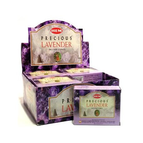 HEM - Precious Lavender Incense Cones (10 Cones)