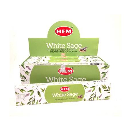 HEM – White Sage Premium Hand-Rolled Masala Incense (15g)