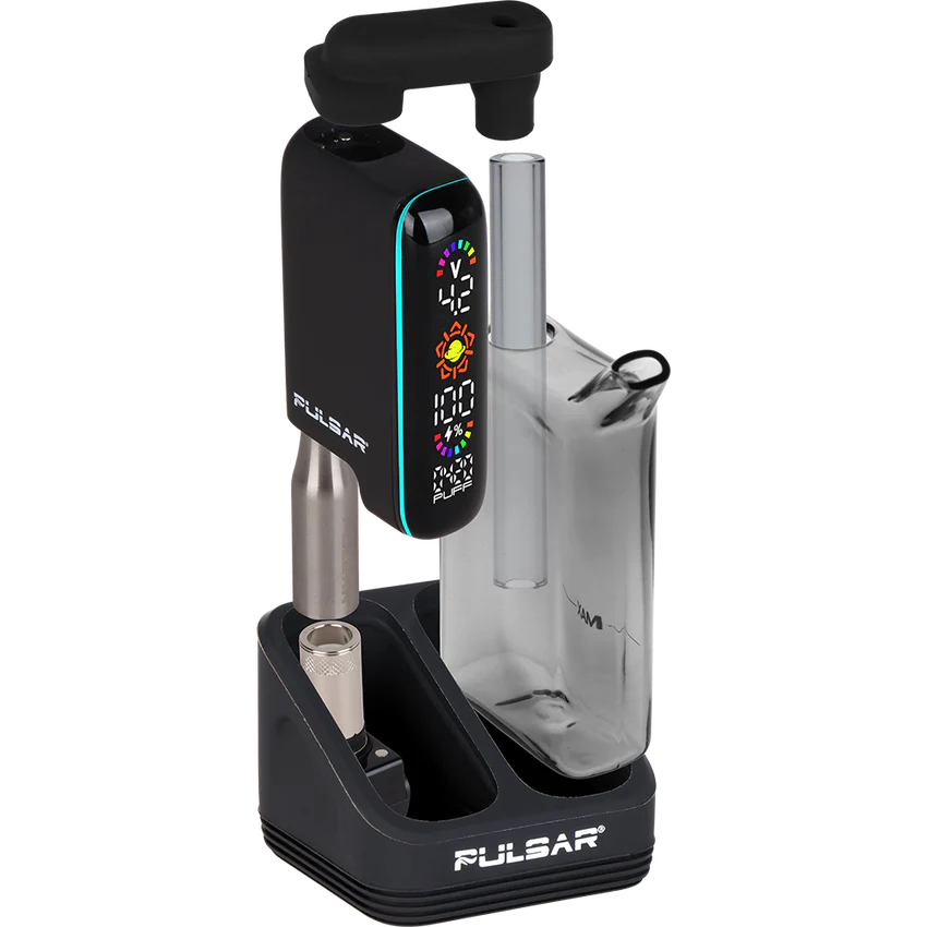 Pulsar - 510 DL 5.0 Bubbler Dab Kit w/ Wax Atomizer - Black