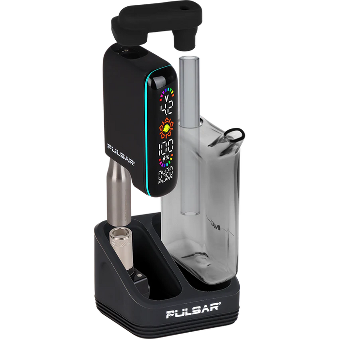 Pulsar - 510 DL 5.0 Bubbler Dab Kit w/ Wax Atomizer - Black