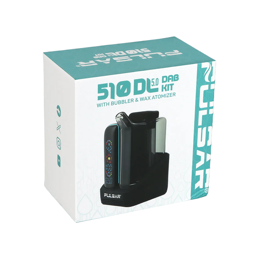 Pulsar - 510 DL 5.0 Bubbler Dab Kit w/ Wax Atomizer - Black