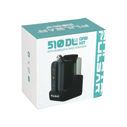 Pulsar - 510 DL 5.0 Bubbler Dab Kit w/ Wax Atomizer - Black