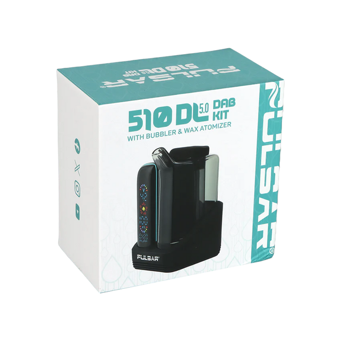 Pulsar - 510 DL 5.0 Bubbler Dab Kit w/ Wax Atomizer - Black