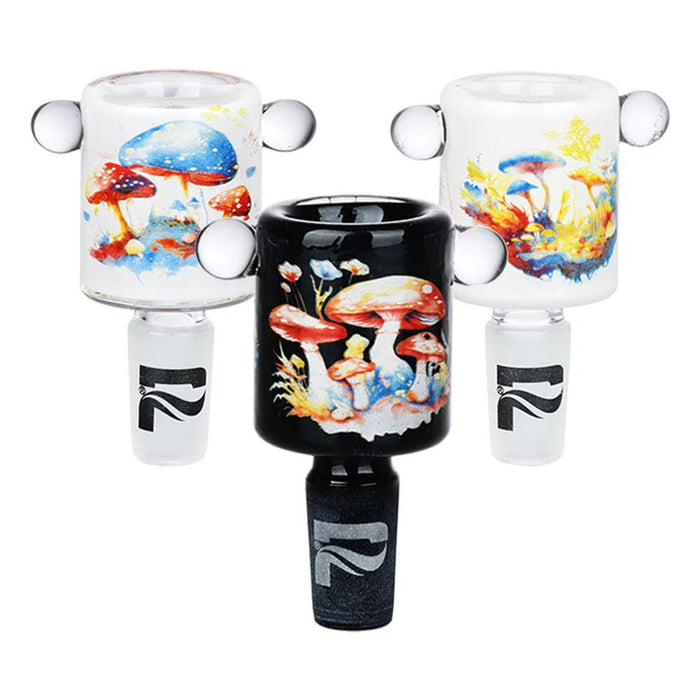 Pulsar - 14mm Inside Print Shrooms Herb Bowl