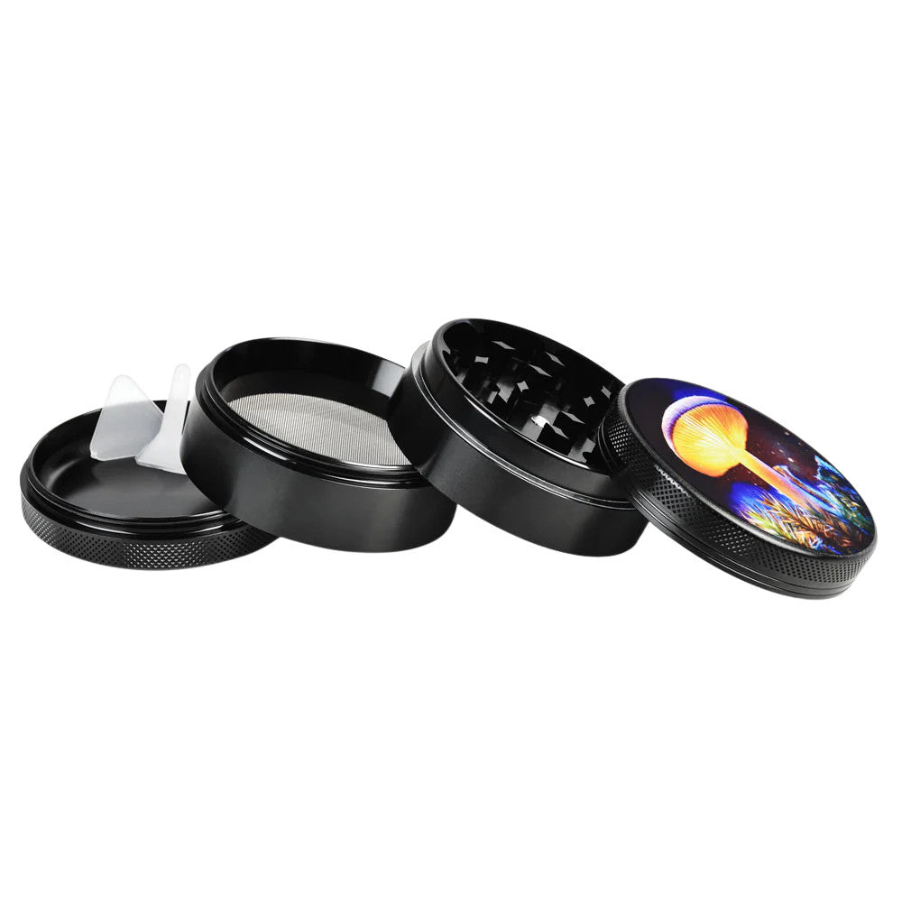 Pulsar - 2.5" 4-Pc Mystical Mushroom Metal Grinder