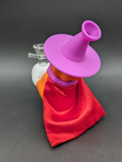 Pumpkin Witch - 6.5" Silicone Water Pipe