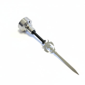 Dabber épée flamboyante en titane de 4 pouces avec capuchon de carburateur à un trou 