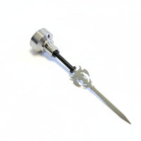 Dabber épée flamboyante en titane de 4 pouces avec capuchon de carburateur à un trou 