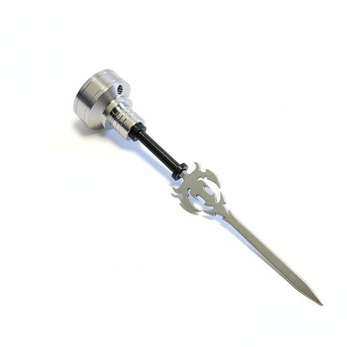 Dabber épée flamboyante en titane de 4 pouces avec capuchon de carburateur à un trou 