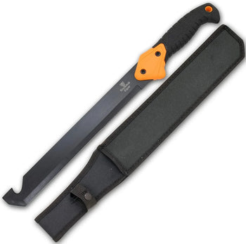 Snake Eye - Serrated Blade Machete w/ Nylon Sheath and Gut Hook