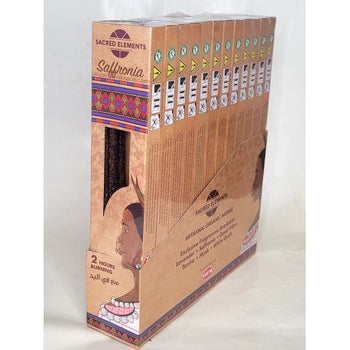 Sacred Elements Organic - Saffronia Premium Masala Hand‑Rolled Incense Sticks (15g, 2 hr burn, 8–10 sticks)