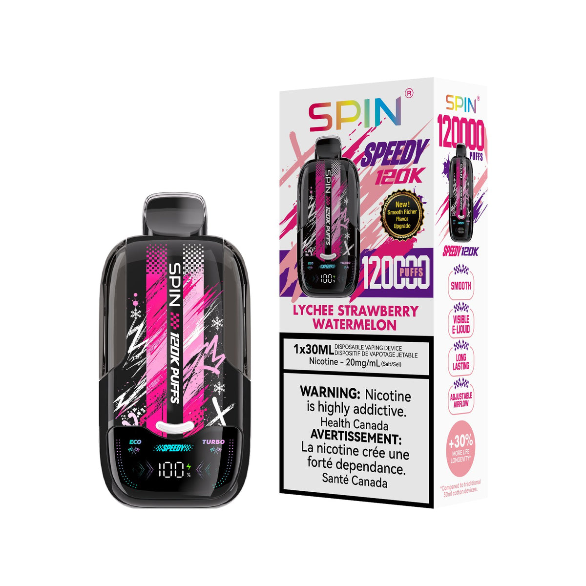 SPIN Speedy 120K Disposable Vape 30mL