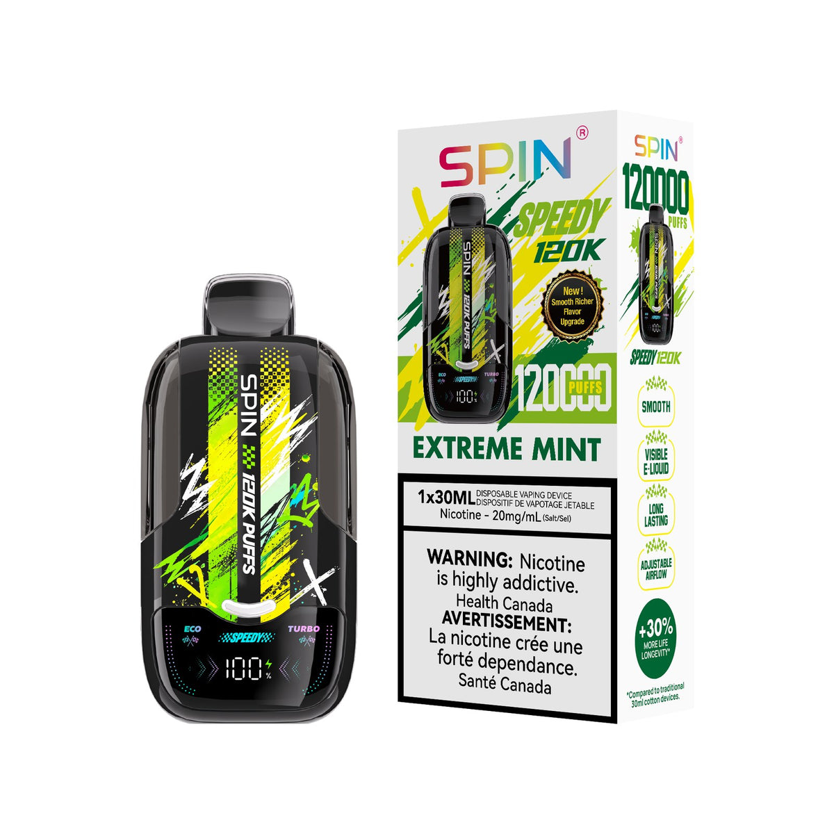 SPIN Speedy 120K Disposable Vape 30mL