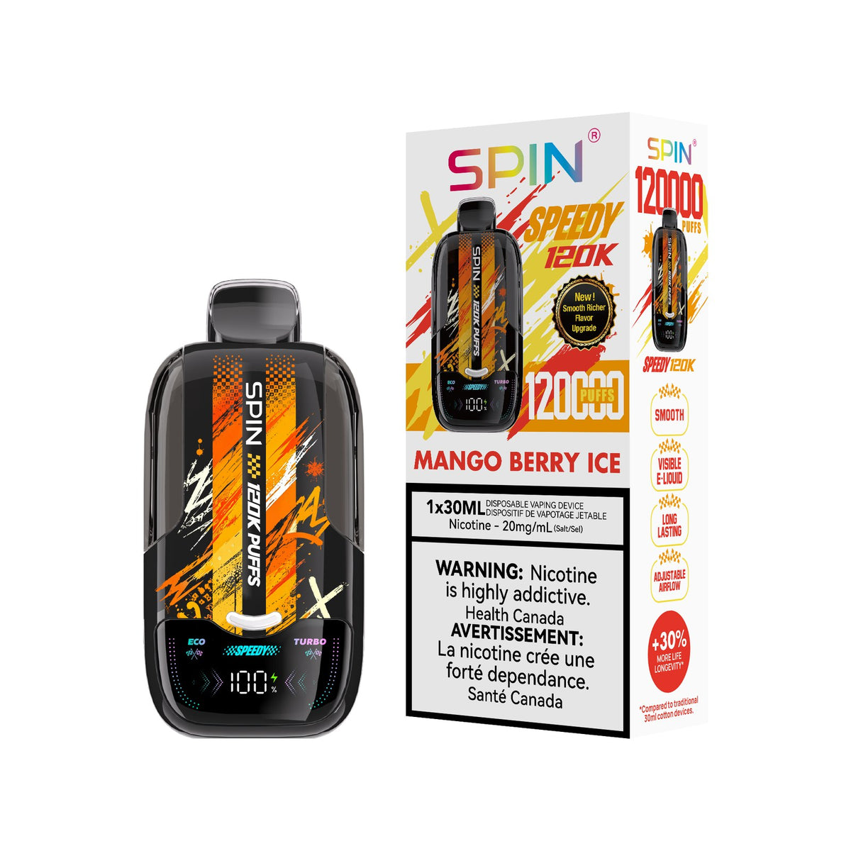 SPIN Speedy 120K Disposable Vape 30mL