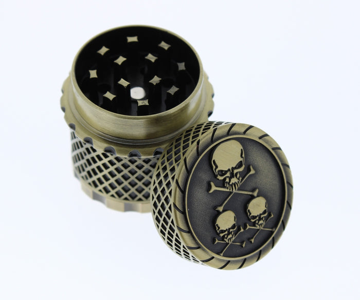 Metal Skull & Bones 4-Piece Grinder