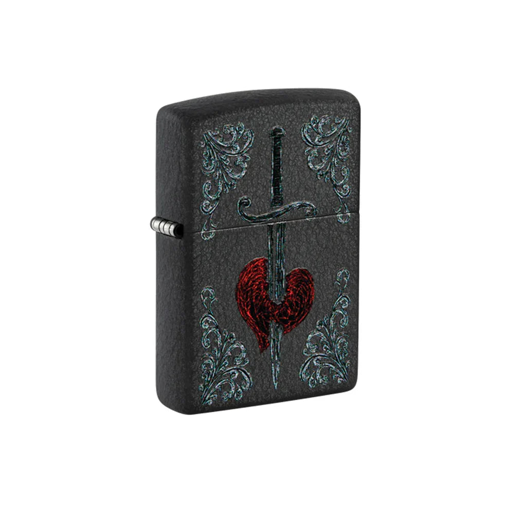 Zippo Lighter - Heart Dagger Tattoo Design