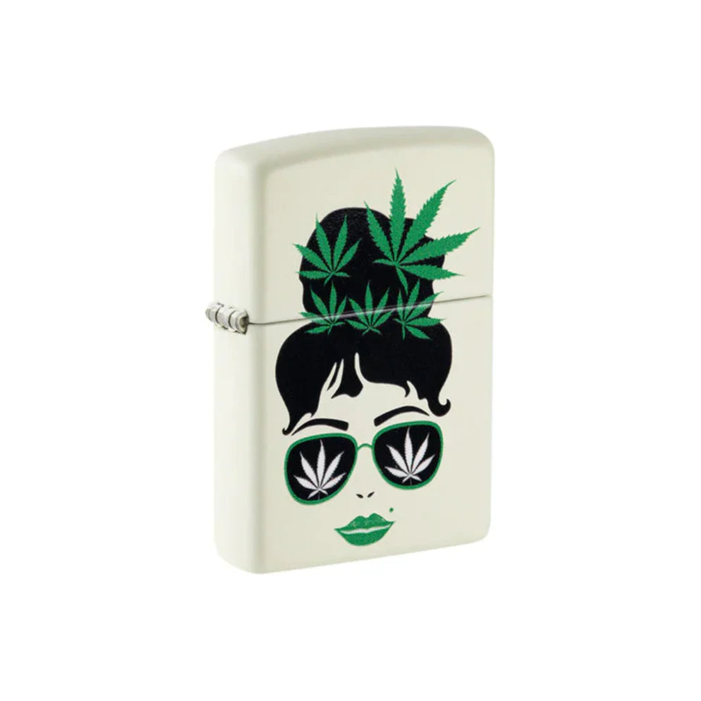 Zippo Lighter - Cannabis Girl Design