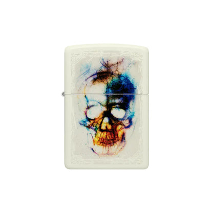 Zippo Lighter - Diffused Skull Design