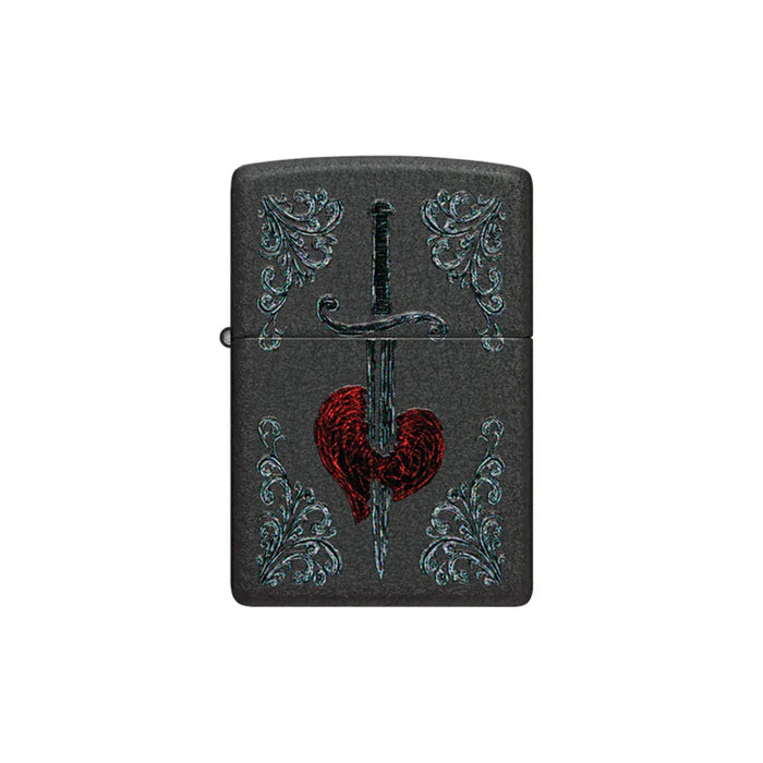 Zippo Lighter - Heart Dagger Tattoo Design