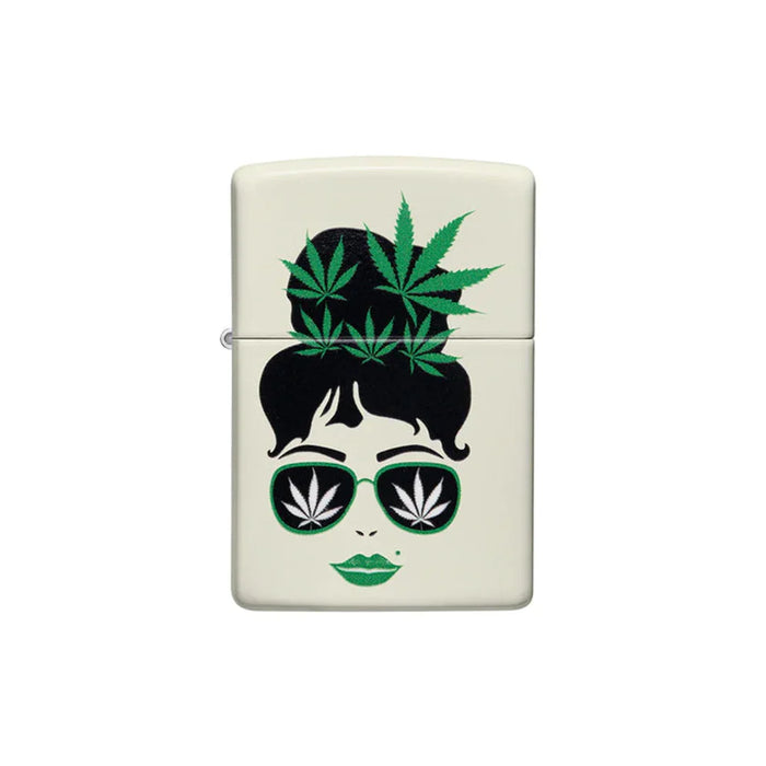 Zippo Lighter - Cannabis Girl Design